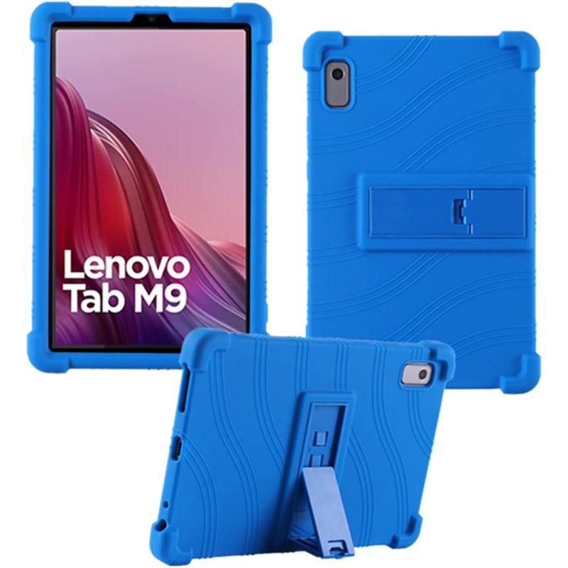 Case for Lenovo Tab M9 Cover 9.0 inch (TB-310FU, Released),  Friendly Soft Silicone Adjustable Stand Cover for Lenovo Tab M9 Tablet (Blue)