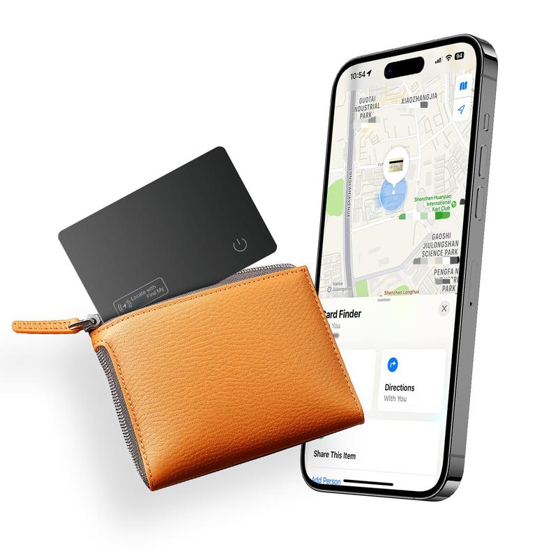 Wallet Tracking Card, 1 Count Wireless Charging Wallet Locator, Smart GPS Tracker for Wallet, Luggage, Phone, Passport & Other Items Tracking Tool, Men's Tech Gadgets 2024