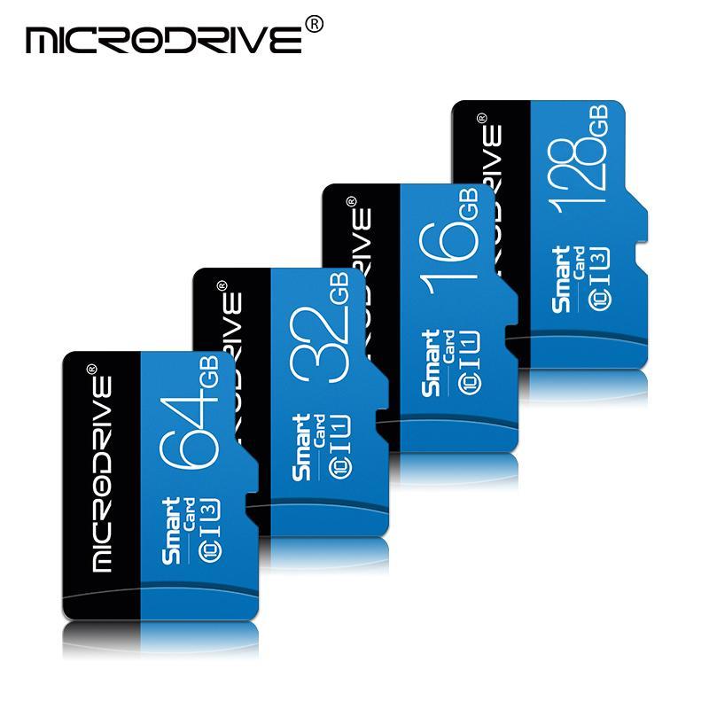 MICRODRIVE Micro TF SD Card, Smart Card, 1 Count 16GB 32GB 64GB 128GB U3 Class 10 Memory Card with SD Adapter, Flash TF Cards for SD Adapter