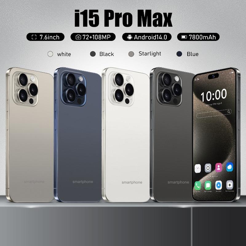 QEK2024 new cross-border high-end smartphone XS15 Pro Max true 4G perforated 7.3 large screen 1+16 true eight core Android 14 high-definition screen, front camera 5 million pixels, rear camera 21 million pixels 4350Ah