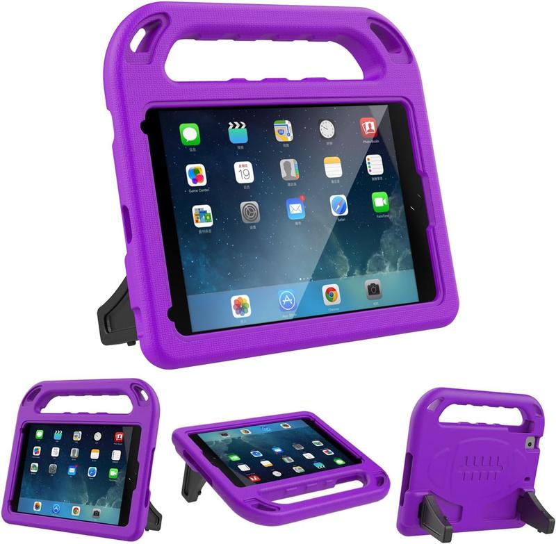 Case for iPad Mini 1 2 3 4 5 7.9-inch, Light Weight Shockproof Handle Kickstand Cover for iPad Mini 5th 4th 3rd 2nd 1st Generation, Purple