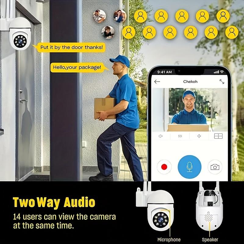 3Pcs 2MP Security Camera Wireless Security Camera System Monitor Your Home And Pets Day And Night With 2.4Ghz WIFI (Only Support 2.4Ghz), Night Vision, Pet Room Cam