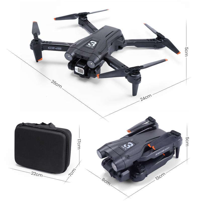 Deerc D96 Mini Drone with HD Dual Camera, 3 Batteries, 36mins Flight Time, Easy Control, Foldable Design, Accessories, Mobile Portable Folding