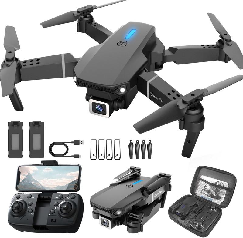 Drone with 1080 Camera Obstacle Avoidance Foldable Mini Drone for Kids Boys Beginners 2 4 Batteries Toys Drone Gestures Selfie One Key Start 360° Flips Toy Gifts for Boys Black