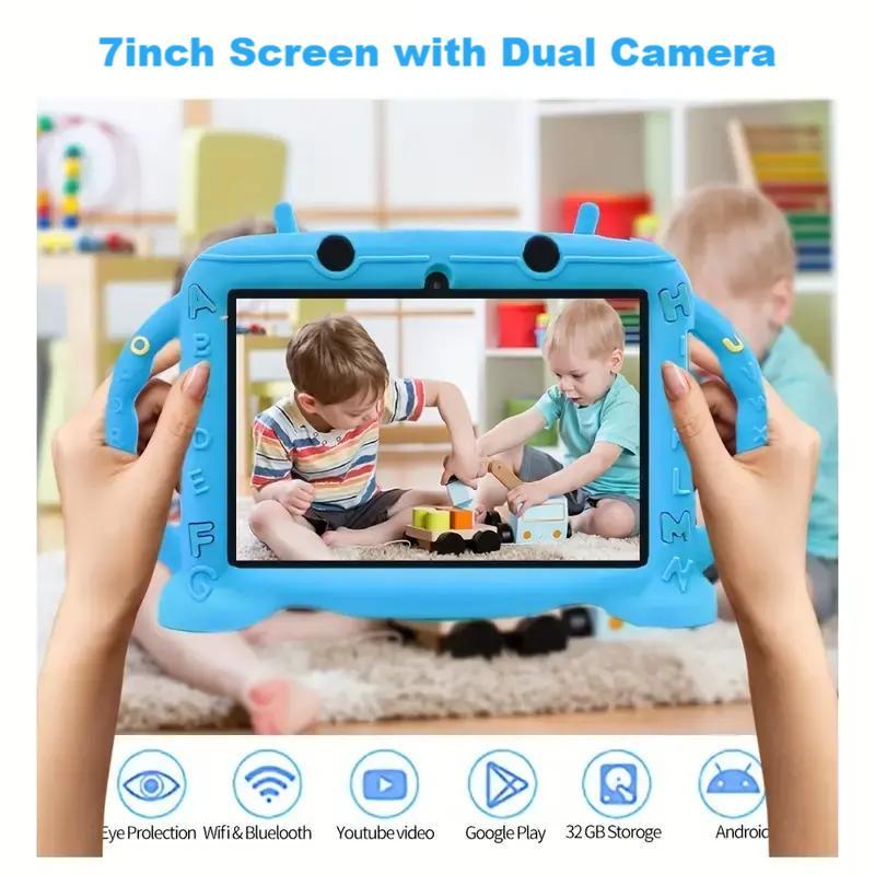 7-Inch Tablet, Android 12 Tablet with 2GB RAM 32GB ROM, 2.4G WiFi 1024x600 Display Tablet, Educational Equipment for Boys and Girls