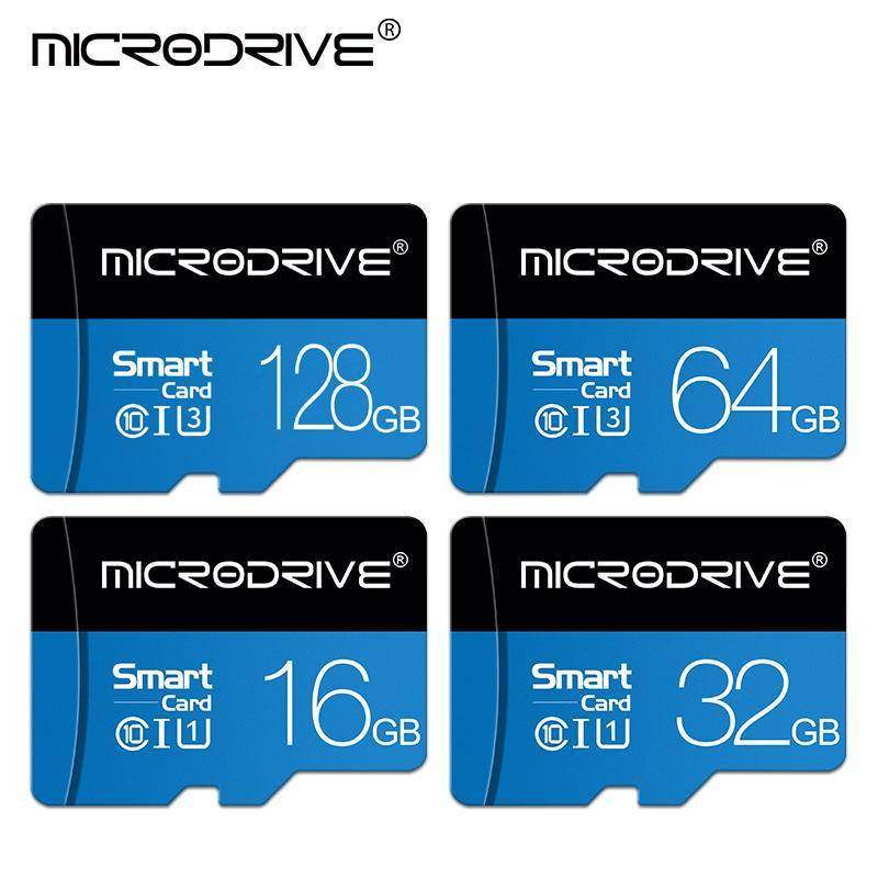 MICRODRIVE Micro TF SD Card, Smart Card, 1 Count 16GB 32GB 64GB 128GB U3 Class 10 Memory Card with SD Adapter, Flash TF Cards for SD Adapter