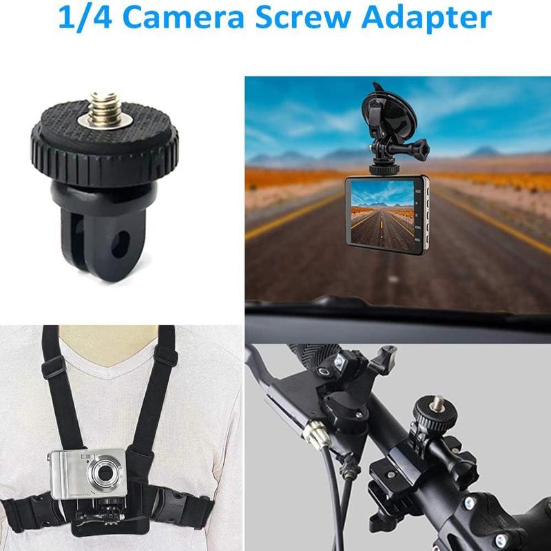 Tripod Adapter Mount with 1 4-20 Screw Adapter, 4 Counts set Camera Tripod Mount, Camera Accessories Compatible with Gopro Hero Action Cameras