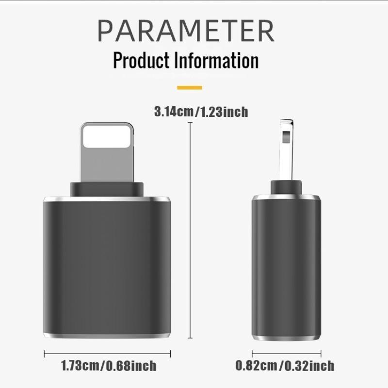 USB OTG Adapter, High Speed Data Transfer for iPhone iPad, Compact Portable Adapter for Watch Movies and Documents Anytime and Anywhere