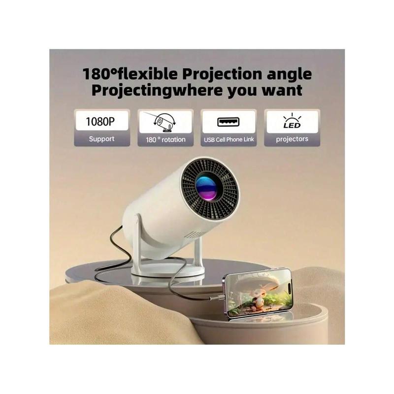 Mini Projector,Magcubic HY300 Auto Keystone Correction Portable Projector,4K  200 ANSI Smart Projector With 2.4 5G WiFi,BT 5.0,130 Inch Screen,180 Degree Flip,Circular Design,Perfect For Home Video Outdoor Holiday Gift (1 Unit)