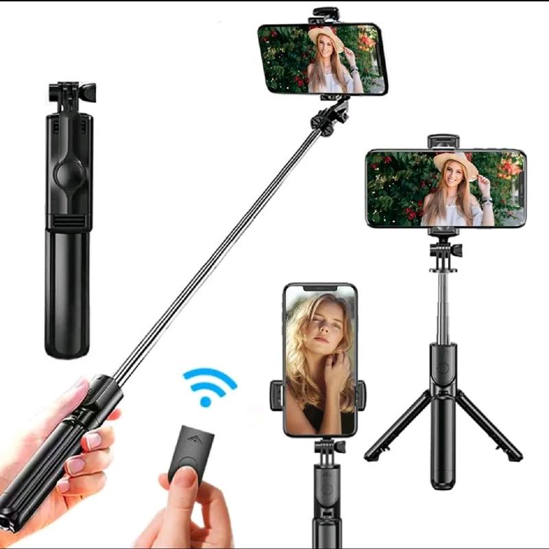 Combo Pack- TikTok CellPhone Remote Control Scrolling + Gimbal Auto Face Tracking + Separate Extendable Selfie Stick Tripod+ Remote Control w  2 Piece LED Lights. 360° Rotatable Camera Stand IPhone Tracking Holder, Stabilizer Selfie Accessories Smartphone