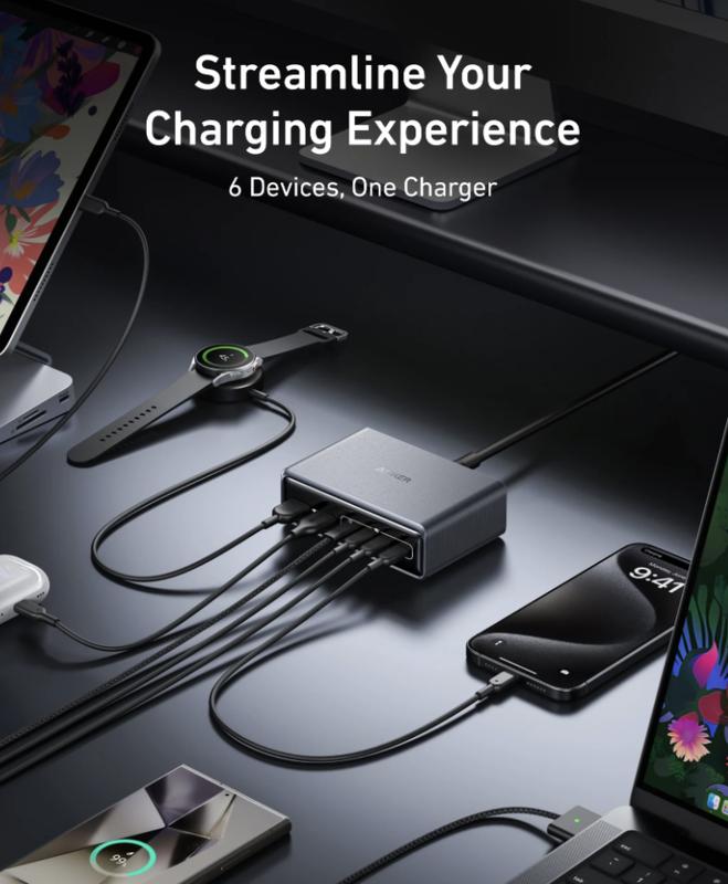 [Black Friday Deal]  Anker Prime Charger (200W, 6 Ports, GaN) Desk charging 6-in-1