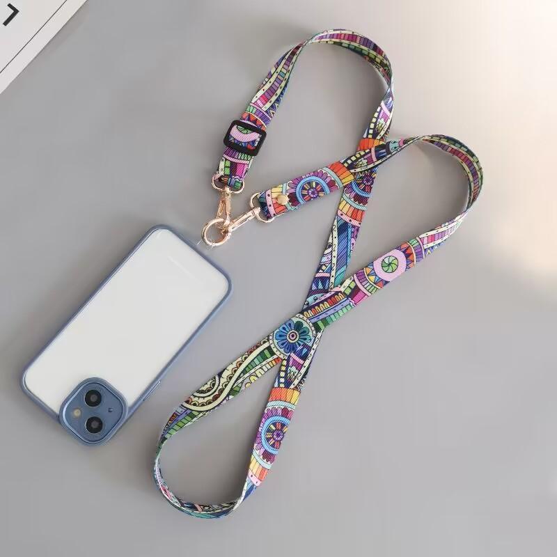 Classic-Plaid Pattern Phone Lanyard, 1 Count Adjustable Length Crossbody Phone Strap, Durable Phone Accessories for Women & Men