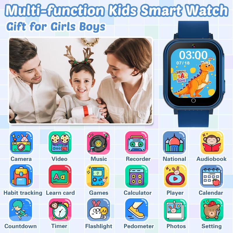 Watch for  Toys for Boys  5-12 with 32 , Dual Camera, Habit , Music Player, Video,  Clock, HD Touchscreen   Watch Birthday Gift for 3-12 Year Old