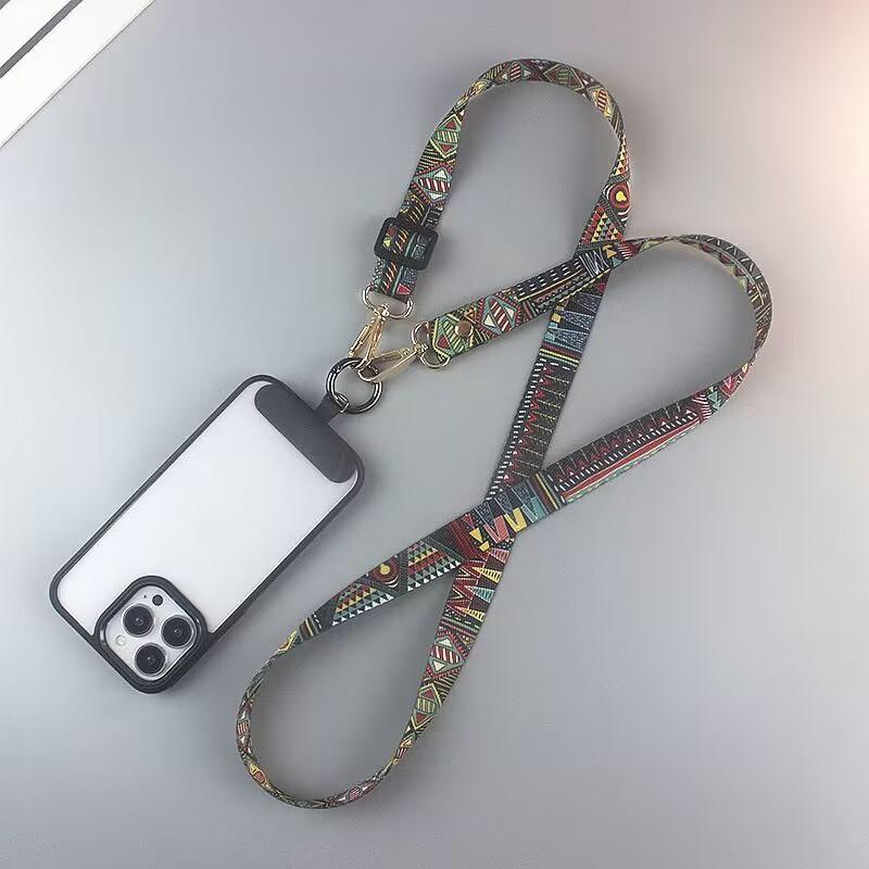 Classic-Plaid Pattern Phone Lanyard, 1 Count Adjustable Length Crossbody Phone Strap, Durable Phone Accessories for Women & Men