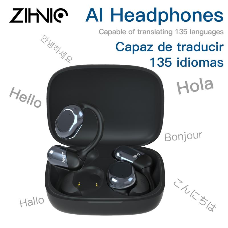 ZIHNIC AI Translation Earbuds Language Translation Device 135 Languages & Accents Translation in Real Time for Travel Business Learning