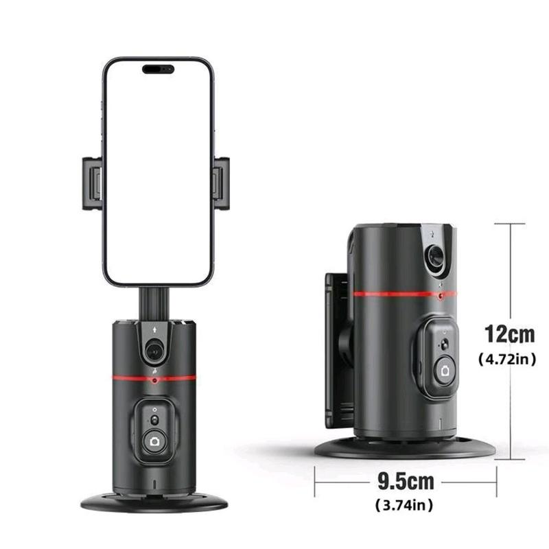 Combo Pack- TikTok CellPhone Remote Control Scrolling + Gimbal Auto Face Tracking + Separate Extendable Selfie Stick Tripod+ Remote Control w  2 Piece LED Lights. 360° Rotatable Camera Stand IPhone Tracking Holder, Stabilizer Selfie Accessories Smartphone