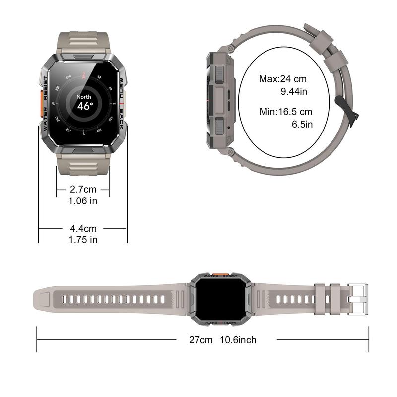 Blackview-i.PEL Multifunction Smartwatch, LED Flashlight and Extra Long Standby, Stylish Outdoor Watch with 70 Sport Modes & Water Resistant for Women and Men