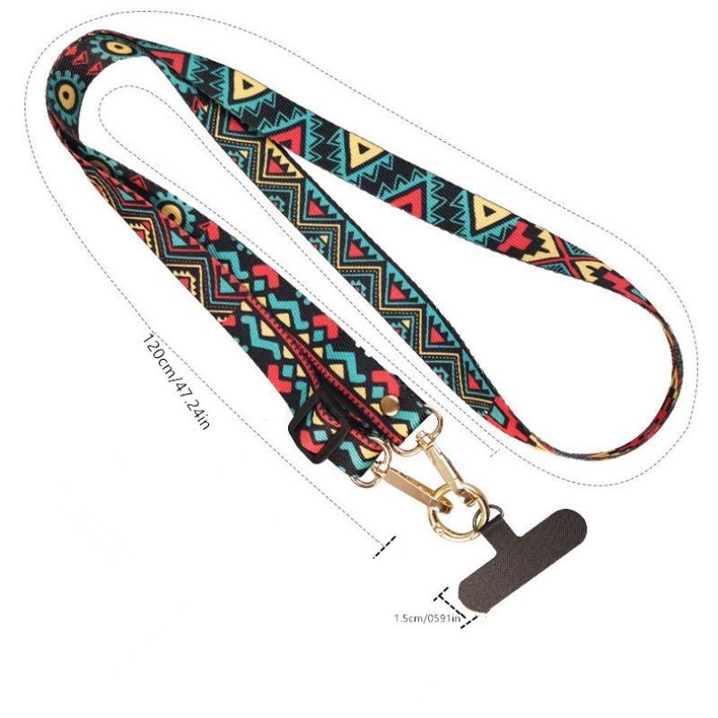 Classic-Plaid Pattern Phone Lanyard, 1 Count Adjustable Length Crossbody Phone Strap, Durable Phone Accessories for Women & Men