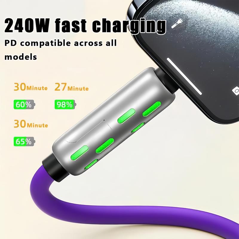 4 in 1 Charger, USB C Fast Charging Adapter[Max240W] with Lightning Cable Dual ChargingPort Compatible with iPhone 15 14 13 Pro MaxPlus iPad AirPods, Samsung Galaxy S23 S22 S10,samsung j3,Google us b Device MobileSmartphone Electronic Cellphone