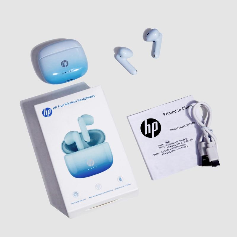 HP Wireless Earphone, in-ear Design Wireless Waterproof Earbuds Bass, IPX4 Waterproof Sports Earphones, 22H Playtime USB C Charging Ear Buds