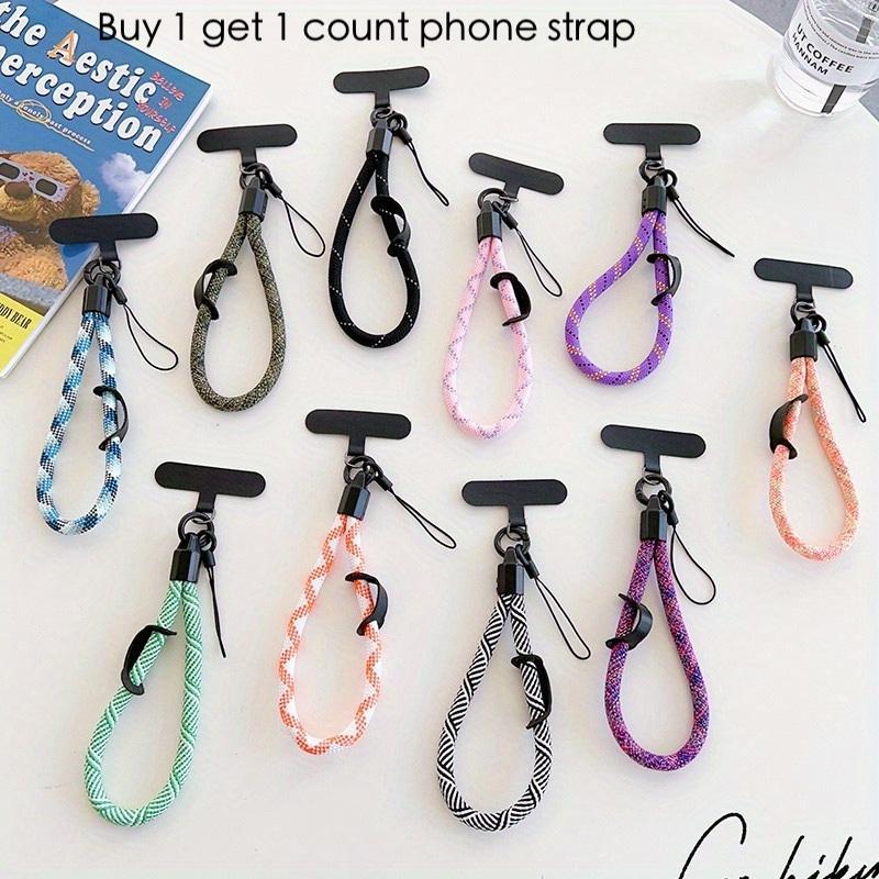 Fashionable Phone Lanyard with Clip, 1 Count Wrist Strap, Short Rope, Portable Bag Key Chain, Anti-lost Chain Charm, Mobile Phone Accessories