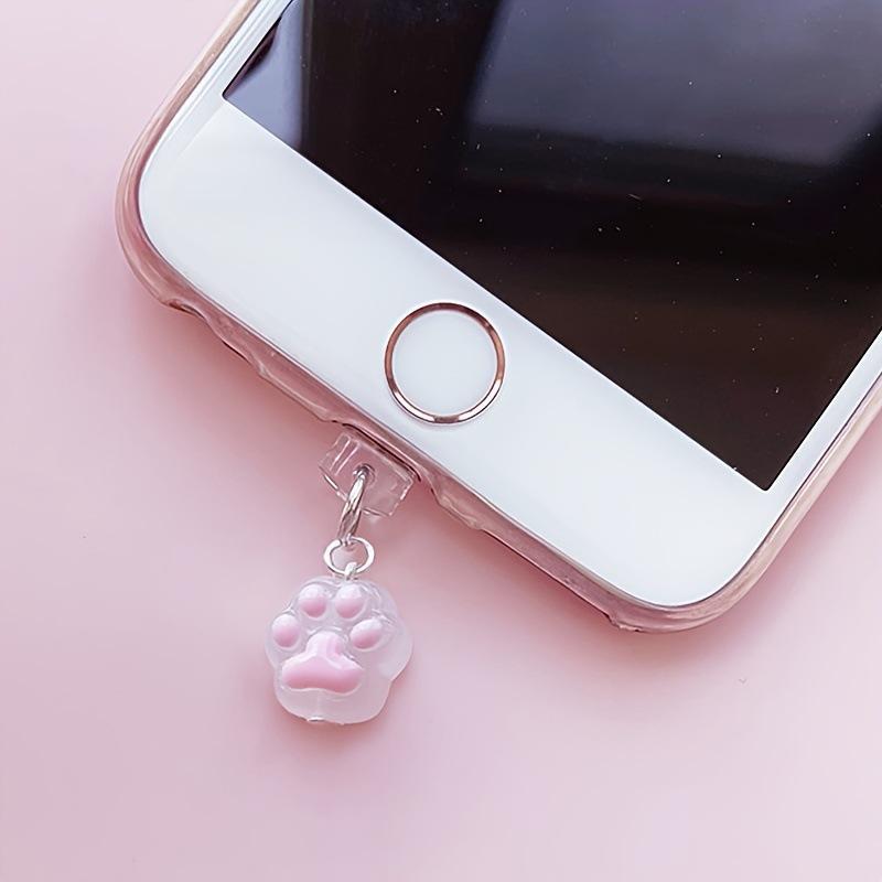 Cute Cat Paw Design Phone Dust Plug, 1 Count Anti-dirt Phone Pendant, Decorative Phone Accessories for Women & Girls, Perfect Gift for Cat Lovers