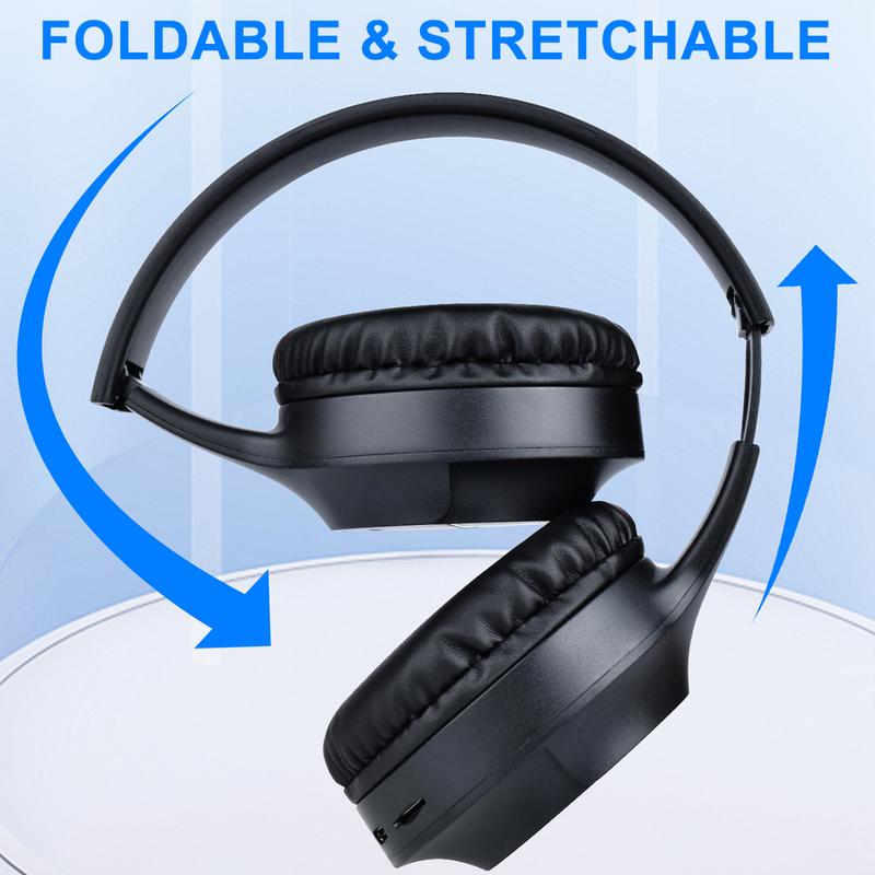 Kids Gift Bluetooth Headphones, Kids Headphones Wireless with LED Light Up, Built-in Mic, Over-Ear Foldable Bluetooth 5.3 Headphones for Christmas Gifts Halloween Gifts