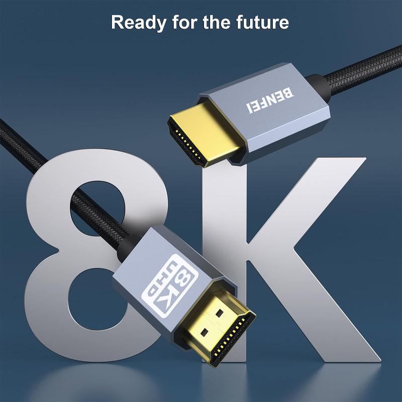 BENFEI 8K HDMI to HDMI Cable, Certified Ultra High Speed HDMI Cable 4K@240Hz, 8K@60Hz, HDMI 2.1, 6 Feet, 48Gbps, Aluminum Shell, Nylon Braided