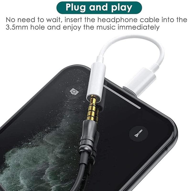 3.5mm Headphone Adapter, Audio Auxiliary Adapter Dongle Compatible with iPhone 14 13 12 11 Pro XR XS Max