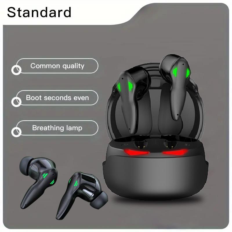 Wireless Earphone, Touch Control In-ear Design Headset, Noise Cancelling Headphone for Sports, Gaming, Quick Charging Case Earphones for iPhone and Android