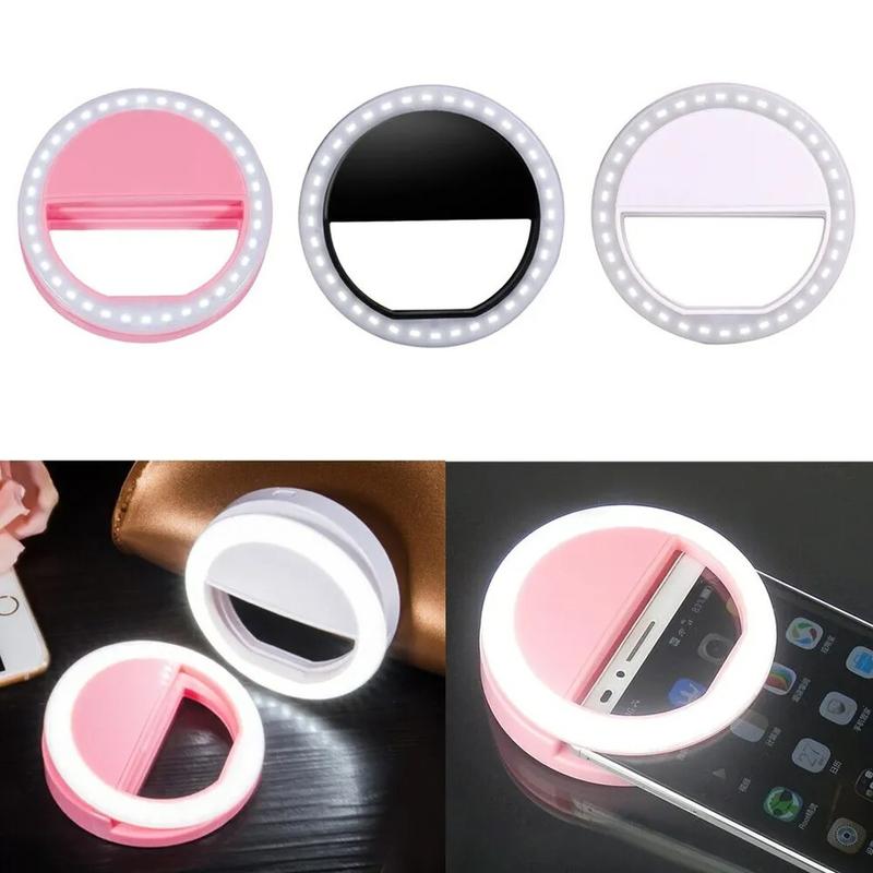 Portable Selfie LED Light Ring Fill Camera Flash For Mobile Phone Universal