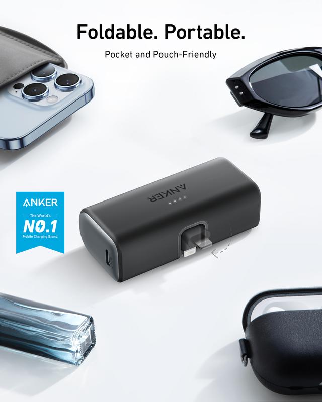 Anker Nano Power Bank (12W, Built-In Lightning Connector)