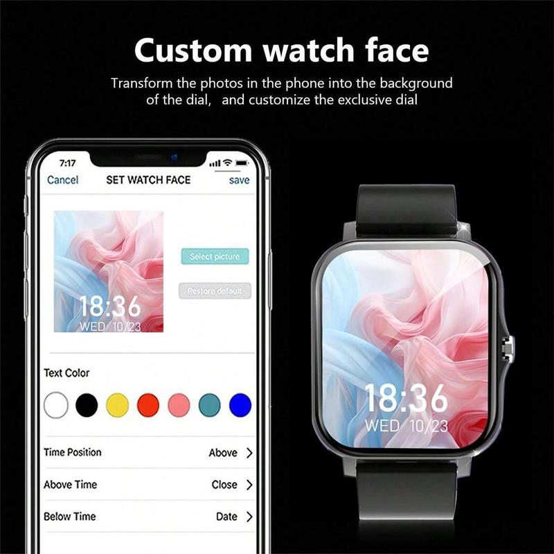 1.83 Inch HD Screen Multifunctional Smartwatch, 1 Count Fashionable Wireless Calling & Message Notification Electronic Watch, Music Player, USB Rechargeable Fitness Tracker for Android & iOS