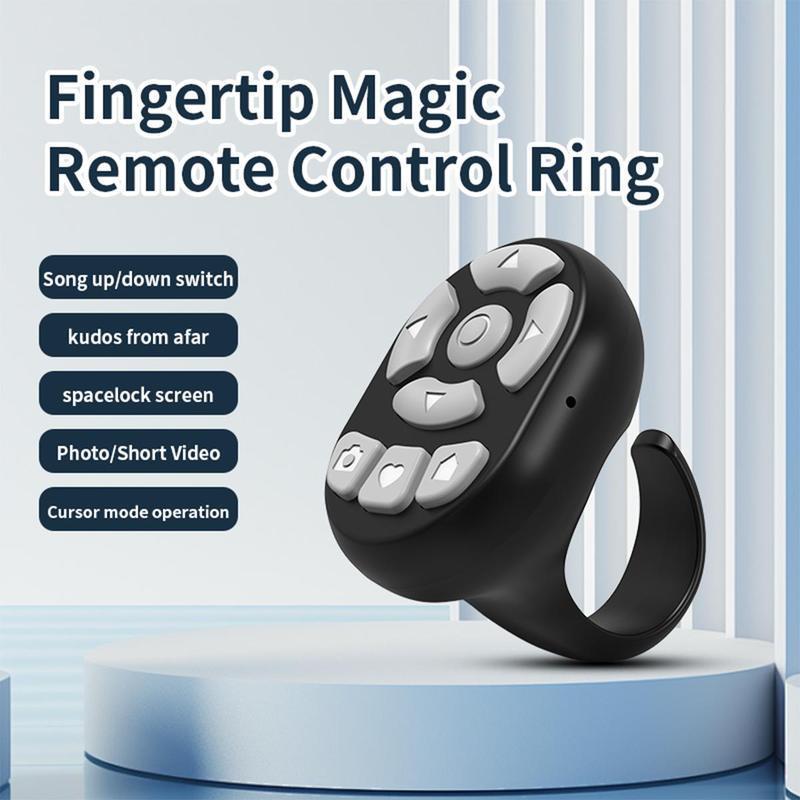 Wireless Remote Control Ring, 1 Count Selfie Video Controller for Phone, Automatic Page Turner for Various APP, Mobile Remote Control