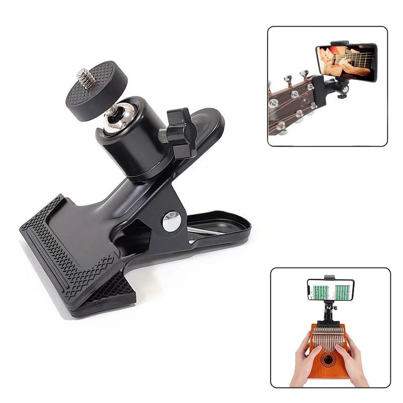 Guitar Phone Holder, Adjustable Cell Phone Stand for Guitar Bass Ukulele Violin