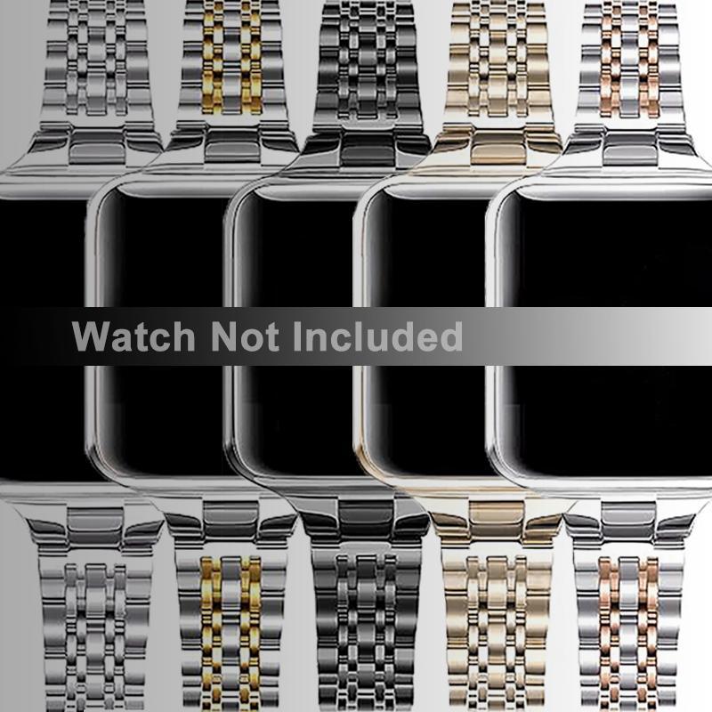 Stainless Steel Watch Band (Band Only), Business Watch Band for Women, Fashion Wearable Accessories Compatible with iWatch Series