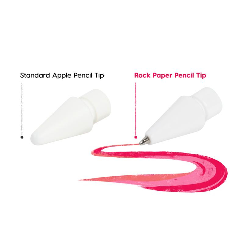 Rock Paper Pencil   Matte iPad Screen Protector + Apple Pencil Tips Computer Cover