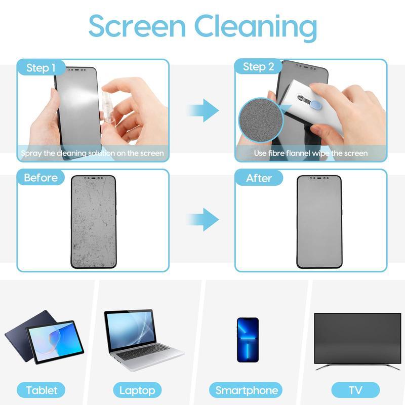 7-in-1 Electronics Cleaning Kit - Clean Keyboards, AirPods, Headphones, Laptops, Digital Cameras, Cell Phones and PC Monitors Smartphone