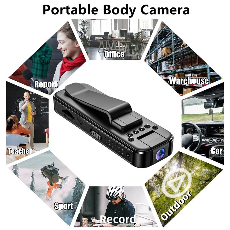 Wireless 1080P Vlog Body Camera, Wearable Body Cam with Night-Vision & 180° Rotation Lens, Vlogging Camera, Portable Sport DV Camcorder for Outdoor Sport Skiing Cycling Hiking