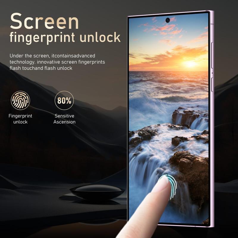 Limited Time Offer New I24 Ultra Unlocked Phone 6+256GB, Built-in Pen Phone, Smartphone Battery 6800mAh 6.82 Inch HD Screen, Android 13.0 with 128GB Memory Card Phone, Face ID 5G Fingerprint Lock GPS (Purple, 6+ 256)