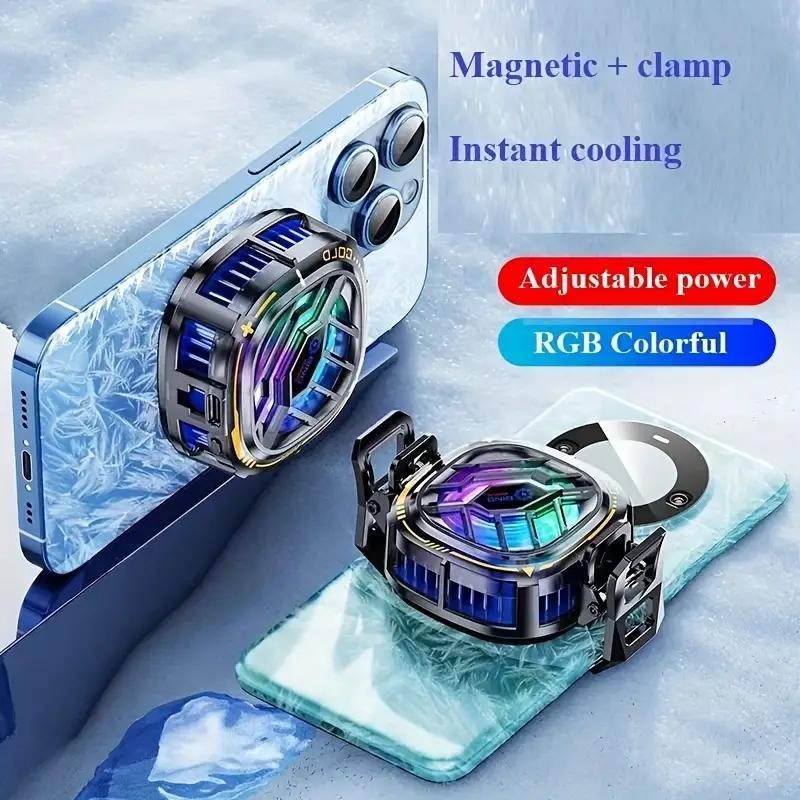 Magnetic Back-clip 2 in 1 Phone Cooling Radiator, Mobile Phone Semiconductor Radiator, Phone Accessories for X76