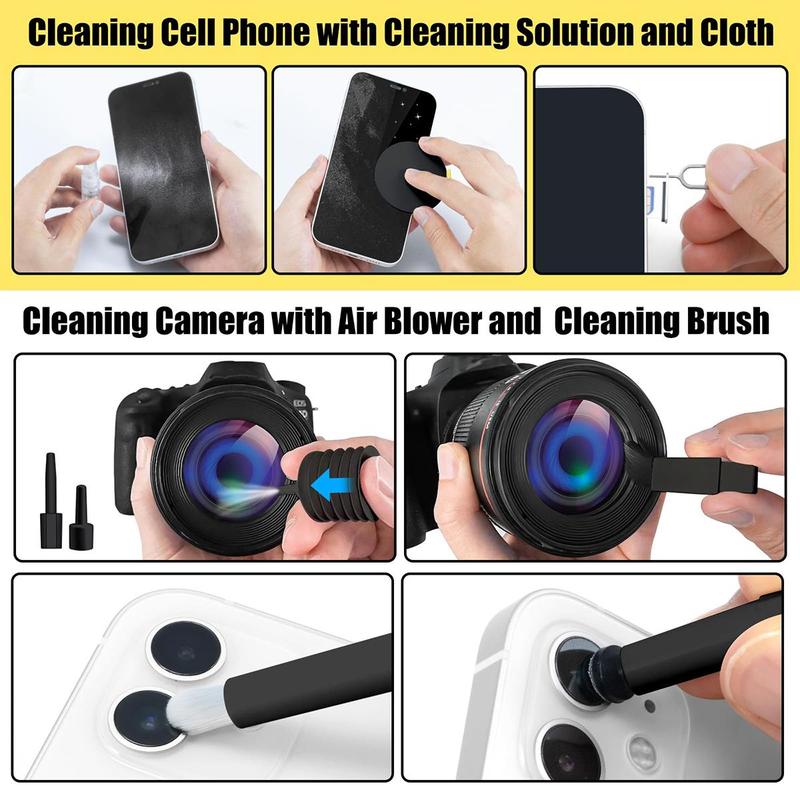 Multifunctional Cleaning Kit for Phone, AirPod, Camera, Multi-Tool Cleaning Kit, Portable Design Electronic Devices Cleaning Kit, Camera Care Accessories for Cleaning Phone Holes