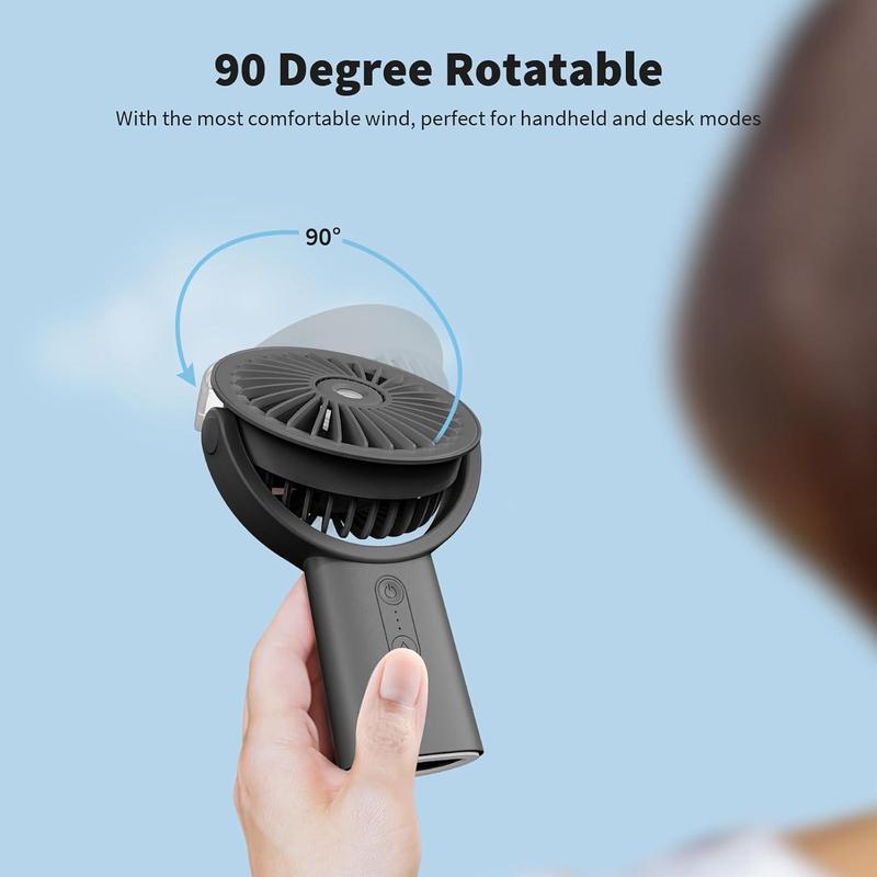 BUBPUP USB Rechargeable Handheld Misting Fan, Adjustable Portable Misting Fan, Personal Cooling Water Spray Fan for Men Women Travel Home Outdoor