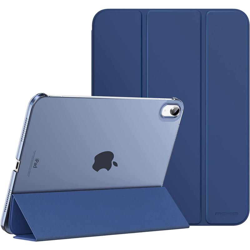 Case for Ipad 10Th Generation 10.9 Inch 2022, Slim Stand Protective Cover with Hard PC Translucent Back Shell Cover for Ipad 10Th Gen 2022, Support Touch ID, Auto Wake Sleep, Navy Blue MoKo MoKo MoKo MoKo