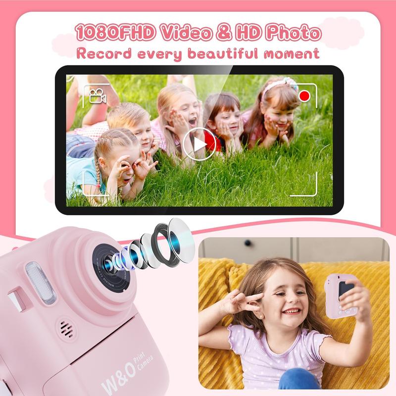 Instant Fun Camera Capture Life's Moments，Mini Size,Instant     Printing,Valentine'sDay GiftIdea,Outdoor PartyEssential,Retro Style Photography