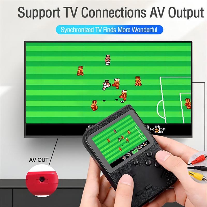 Game Console Mini Handheld Games Player Video Game Console 3.0 Inch Screen Retro Gaming Player for Black