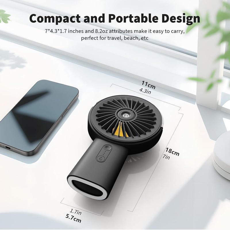 BUBPUP USB Rechargeable Handheld Misting Fan, Adjustable Portable Misting Fan, Personal Cooling Water Spray Fan for Men Women Travel Home Outdoor