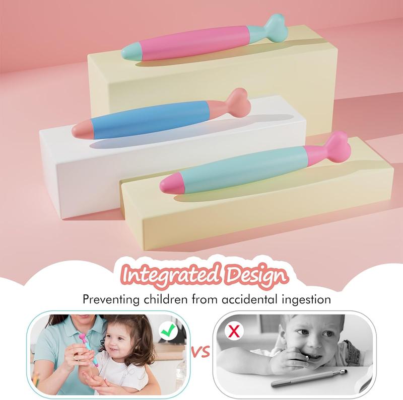 Kids Stylus Pens for Fire HD Kids Tablet, 3 Pack Stylus for Kids with Durable Rubber Tips, Compatible with Fire Tablet, Fire Max Tablet, iPad, iPhone, Android Tablets, All Tablets and Phones