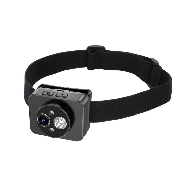 2K Head Mounted Action Camera, Outdoor Sports Camera, Wearable Sports DV with High Brightness LED Light, Video Recorder with LED Night Vision Sensor