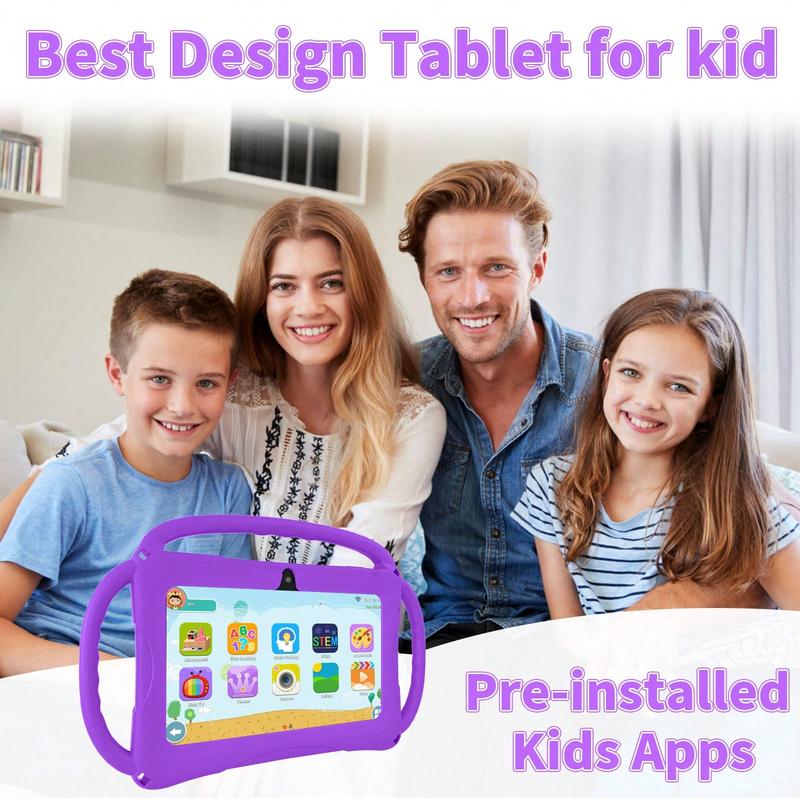 Kids Tablet, 7 Inch Tablet For Kids 6GB(2+4) RAM+32GB ROM Android Toddler Tablet, WiFi, GMS, Parental Control, Dual Camera, Shockproof Case, Educational